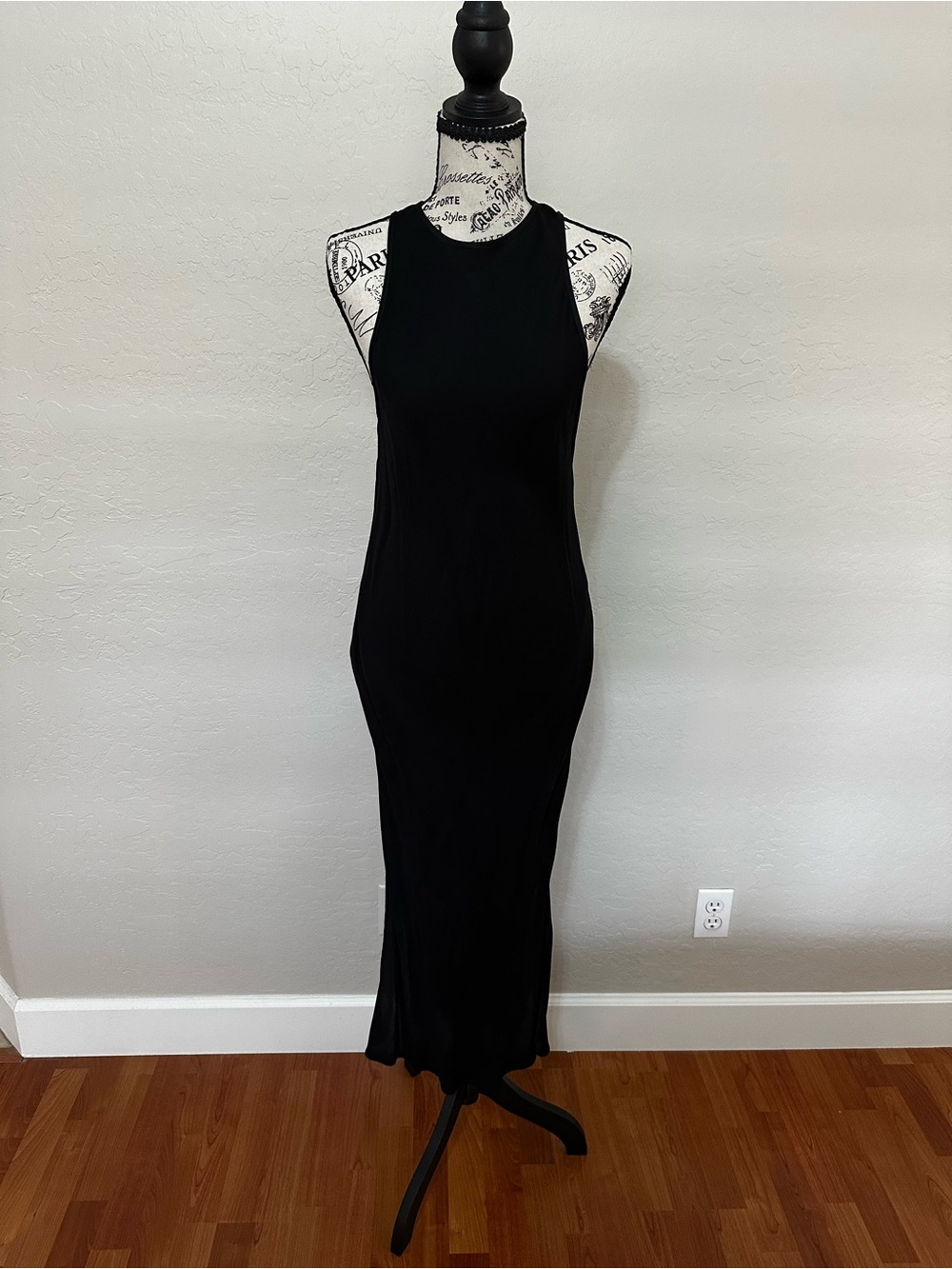 Monrow Black Halter Maxi Dress